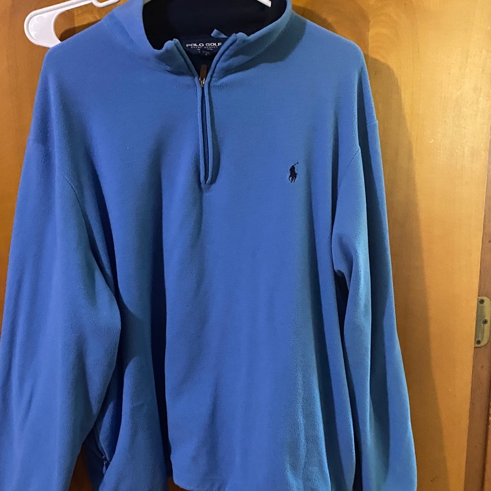 Polo by Ralph Lauren Men's Zip-Up Blue Sweater